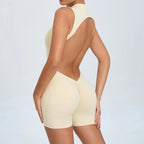 Elegant Backless Yoga Romper - Quick Dry & Breathable