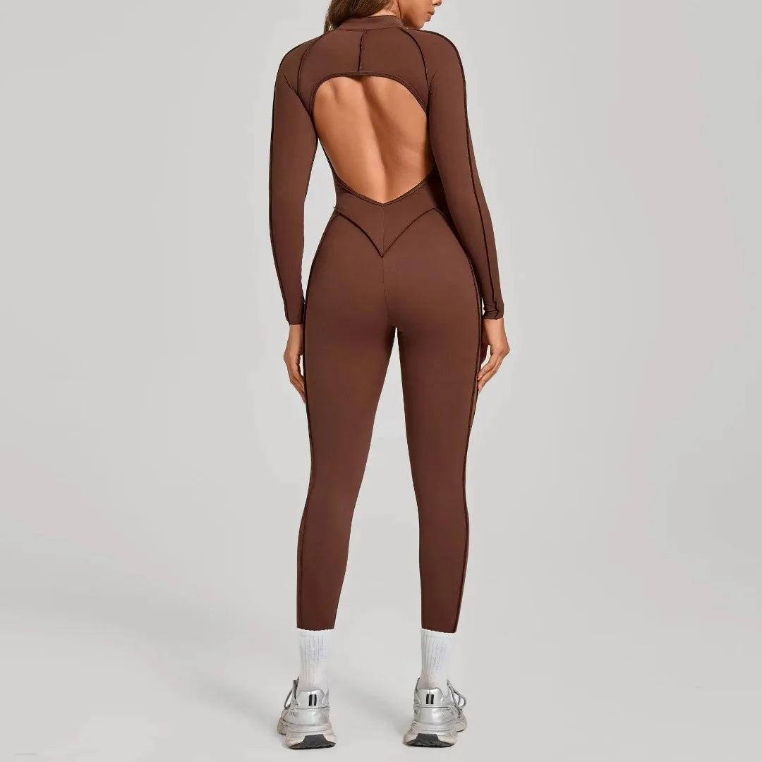 Backless Zip Jumpsuit