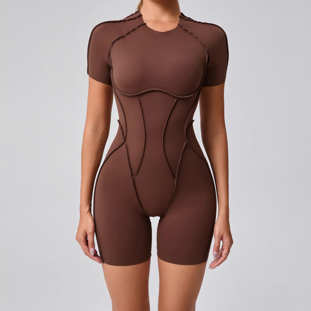 Short Sleeve Scrunch Romper