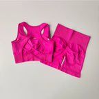 Seamless Yoga Set - Sport Bra & High Waist Shorts
