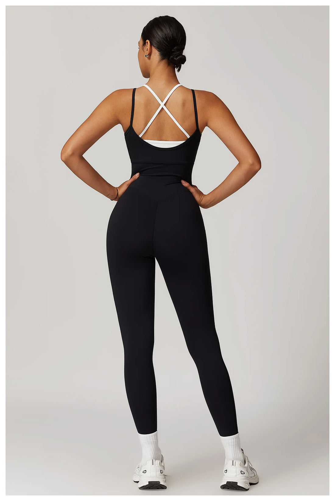 Color-Block Cross Back Jumpsuit