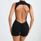 Elegant Backless Yoga Romper - Quick Dry & Breathable