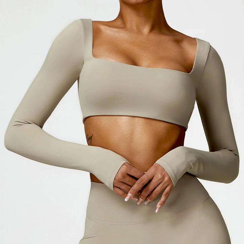 Square Neck Crop & Shorts Set