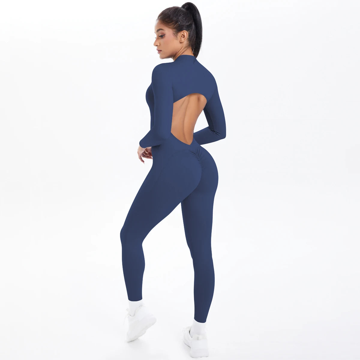 Long Sleeve Backless Zip Bodysuit