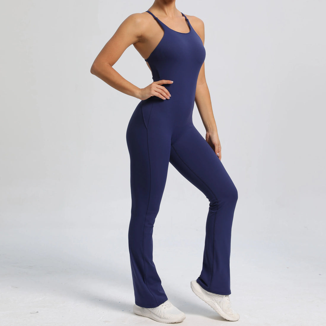 Backless Flare Jumpsuit