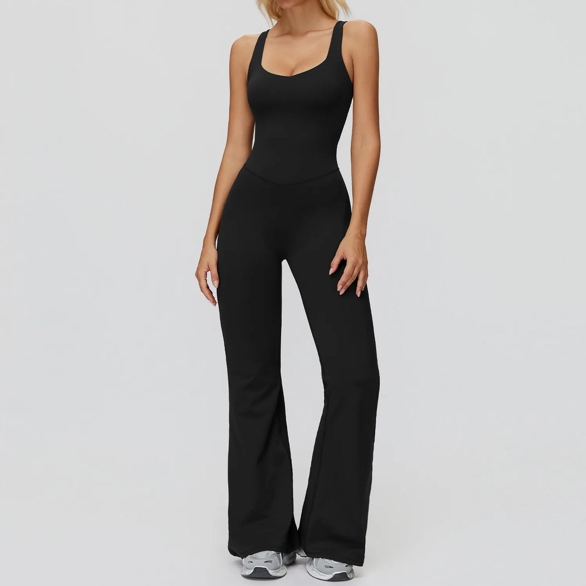 Cross Back Wide Leg Jumpsuit
