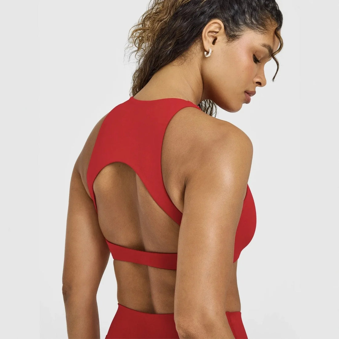 High Neck Cut-Out Back Bra