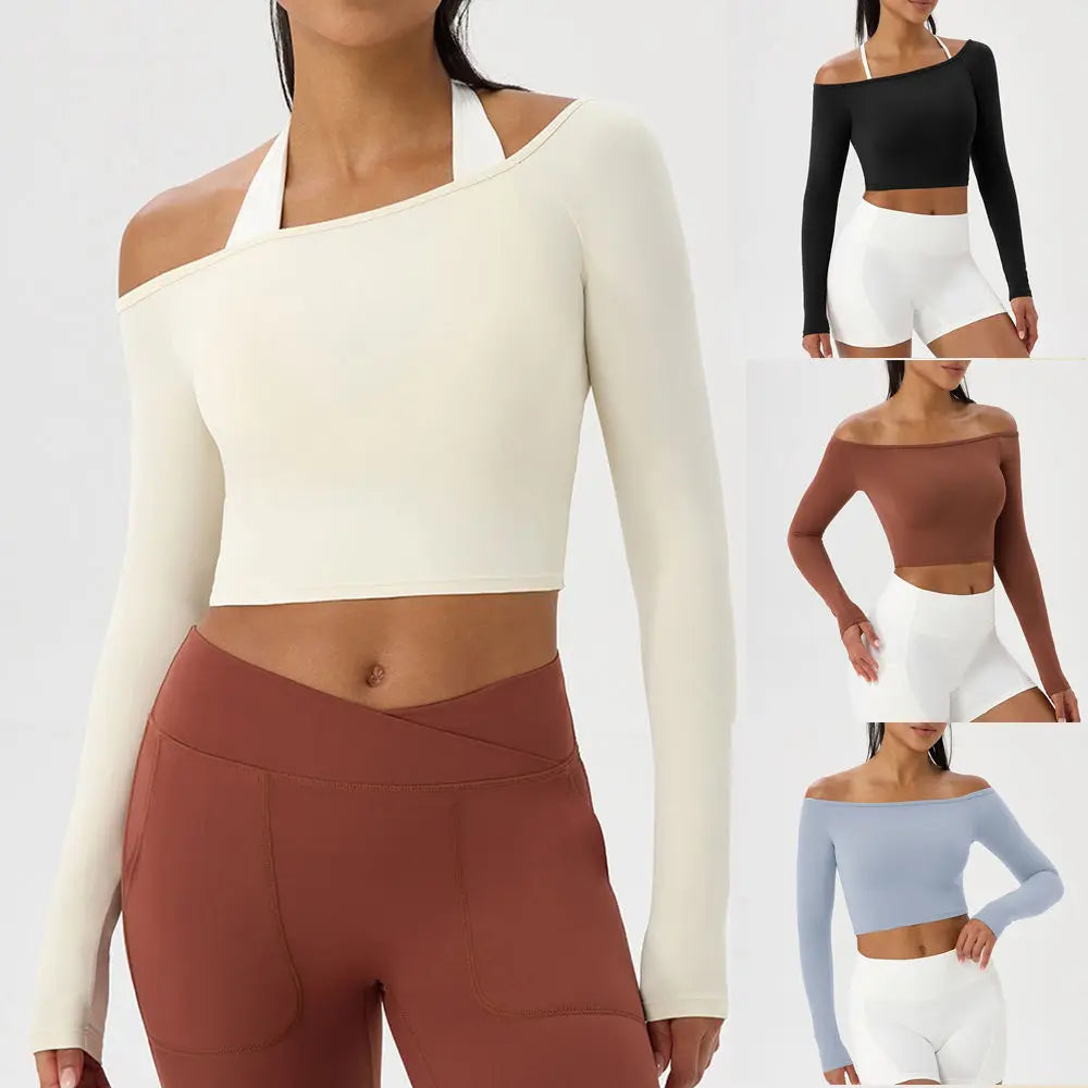 Off-Shoulder Ribbed Crop Top