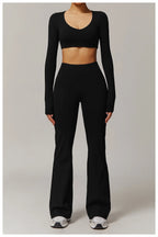 High Waist Wide Leg Pants Leggings Women Tights Fitness Bell-bottoms Yoga Elastic Leggings Push Up Gym Workout Flared Pants