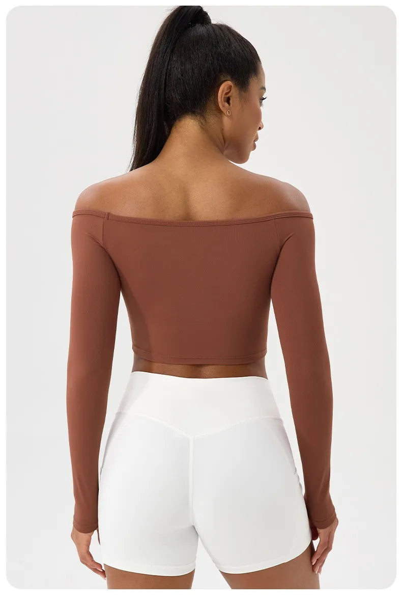 Off-Shoulder Ribbed Crop Top