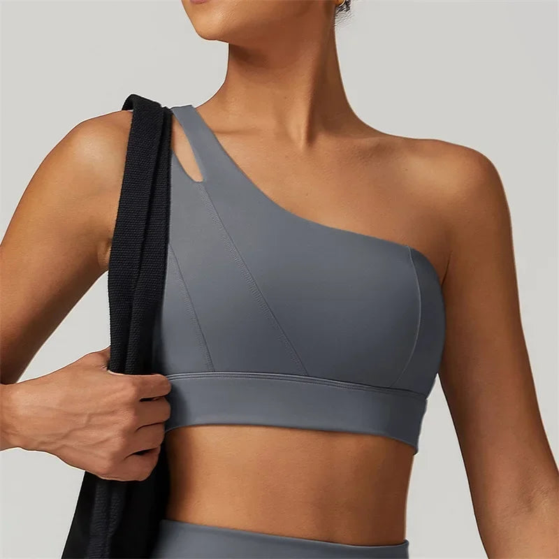 One Shoulder Crop Tank