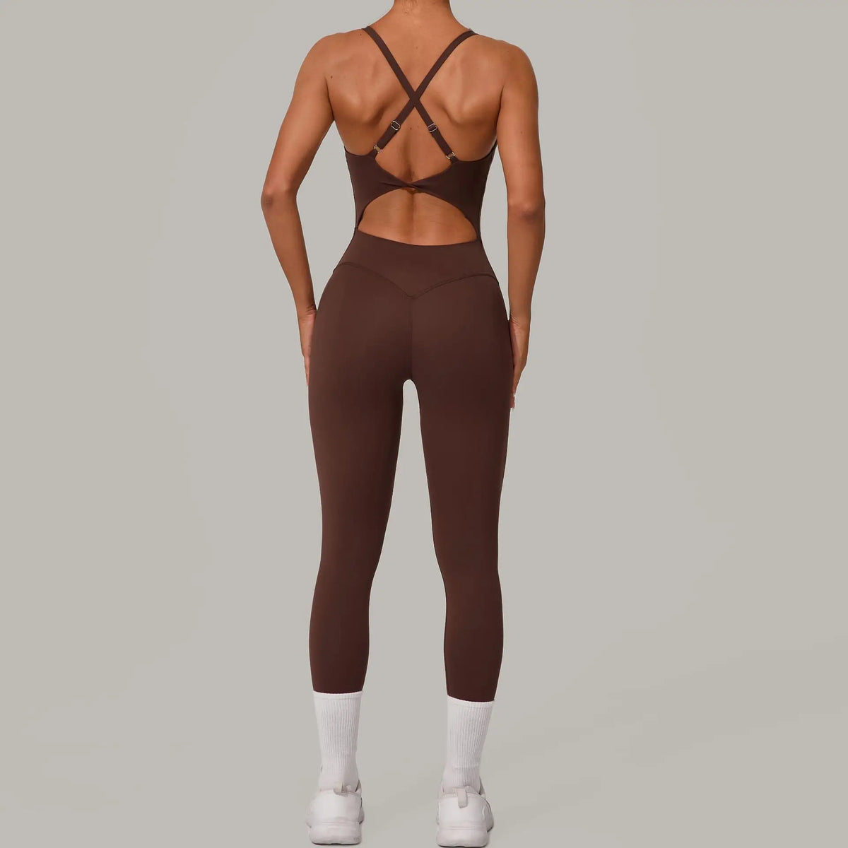Cross Back Scrunch Jumpsuit