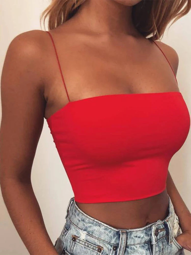 Spaghetti Strap Crop Cami