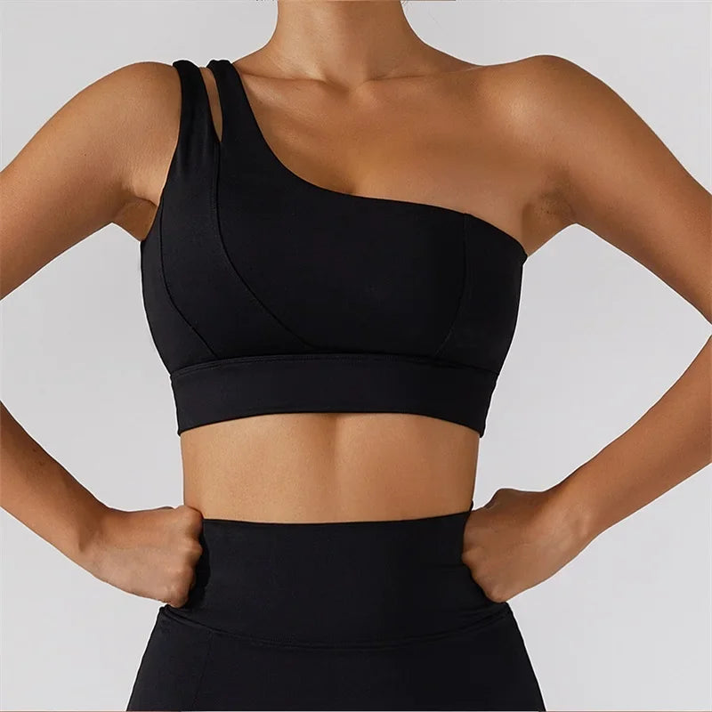 One Shoulder Crop Tank