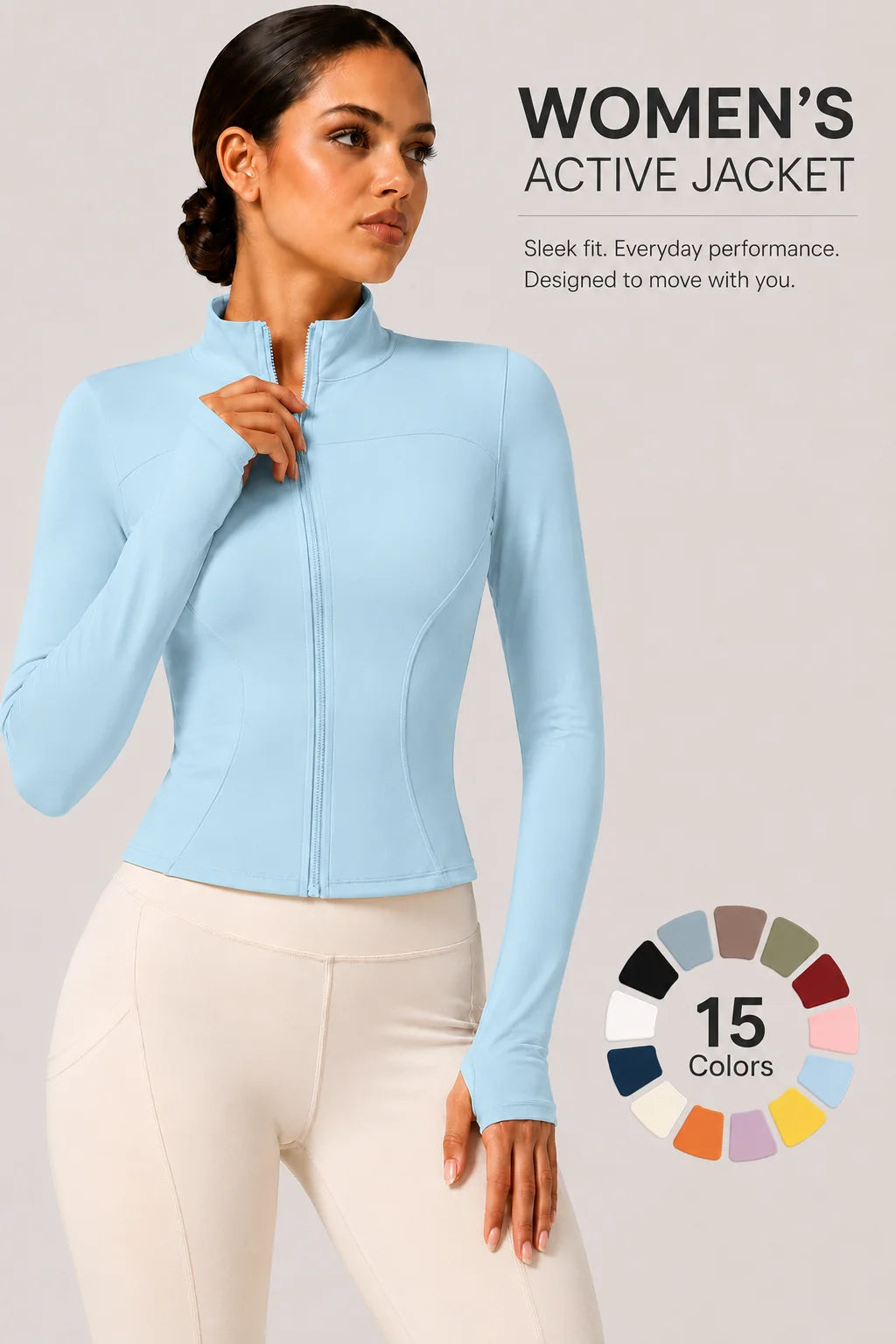 Full-Zip Thumbhole Jacket