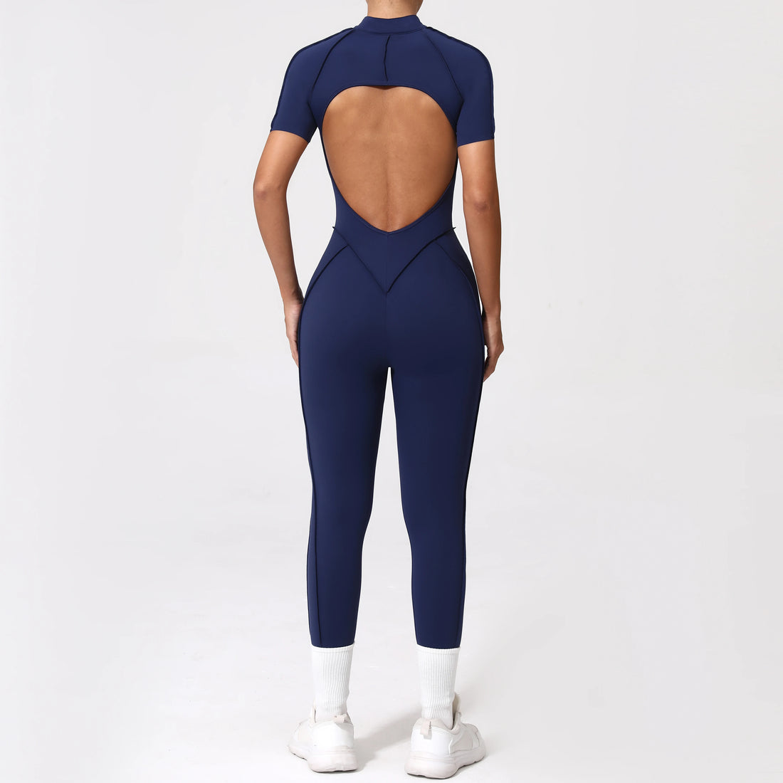 Hollow Back Zip Jumpsuit