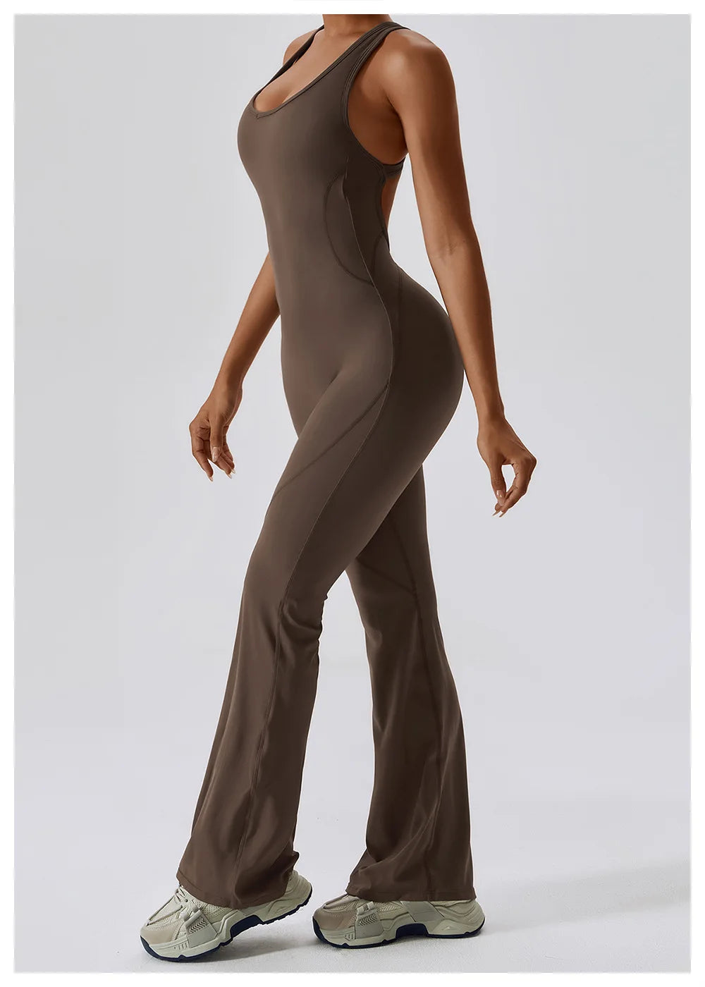Scoop Back Sleeveless Jumpsuit