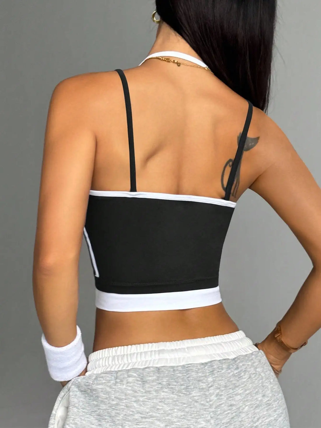 Contrast Trim Crop Bra