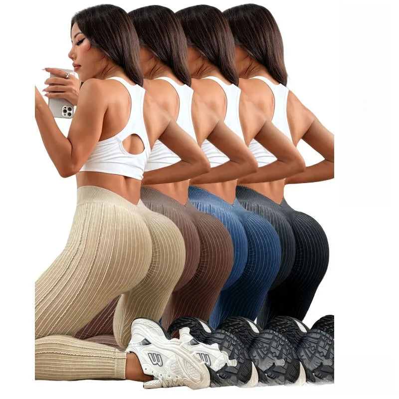 Sand-Washed Ribbed V Leggings