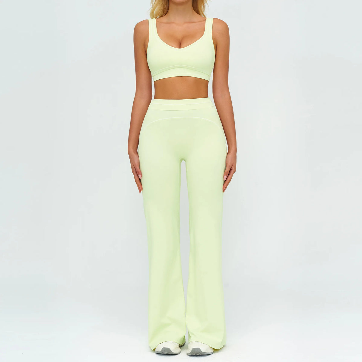Crop Bra & Flare Leggings Set