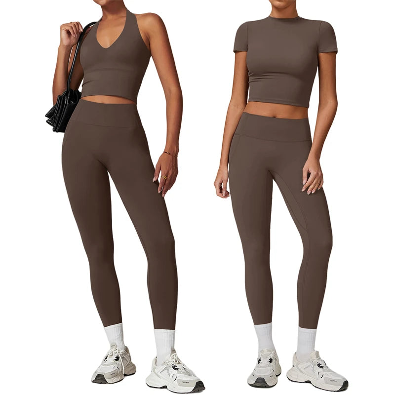 Short Sleeve Crop & Leggings Set