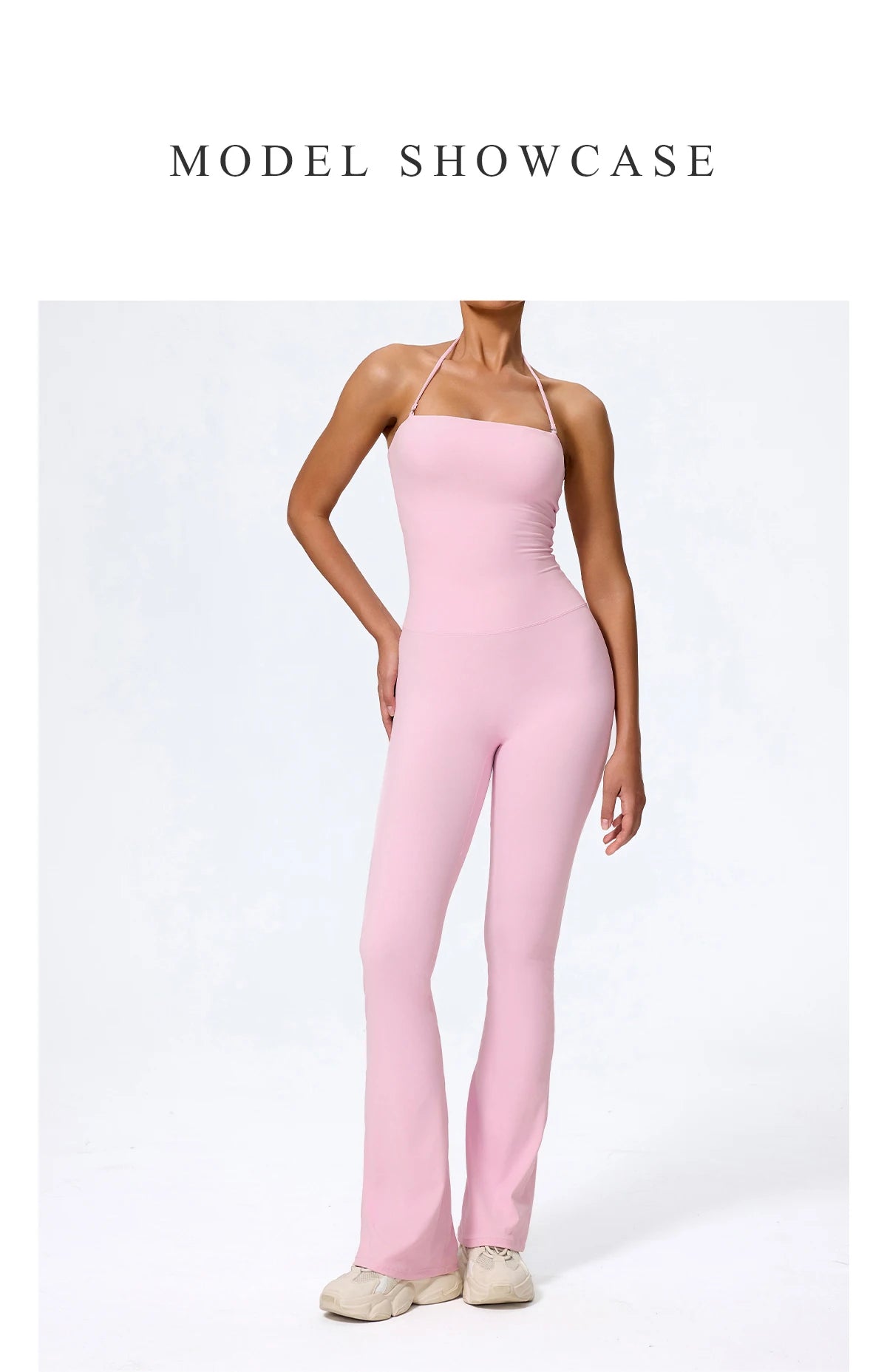 Halter Neck Flare Jumpsuit