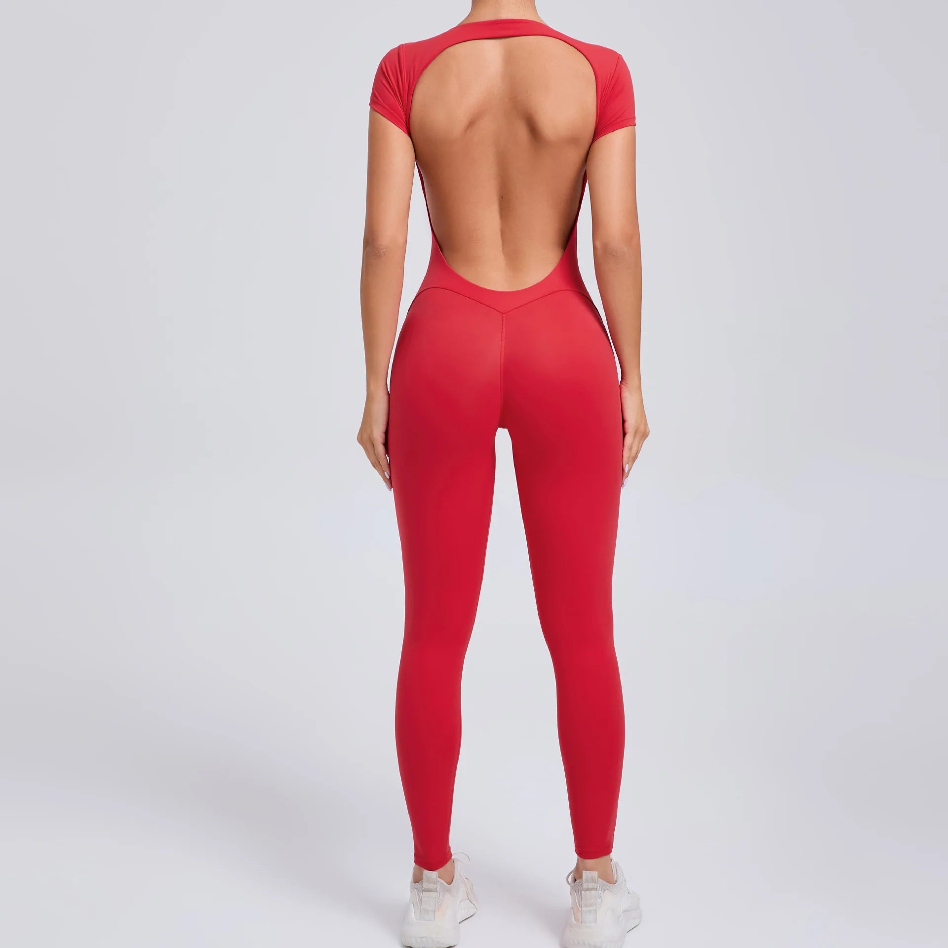 Yoga Set Sexy Backless One-piece Suit Female Rompers Quick Dry Yoga Clothing Workout Bodysuits Flared Sports Jumpsuit Women