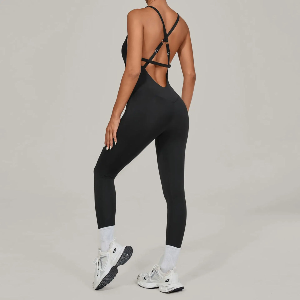 Cross Strap Open Back Jumpsuit