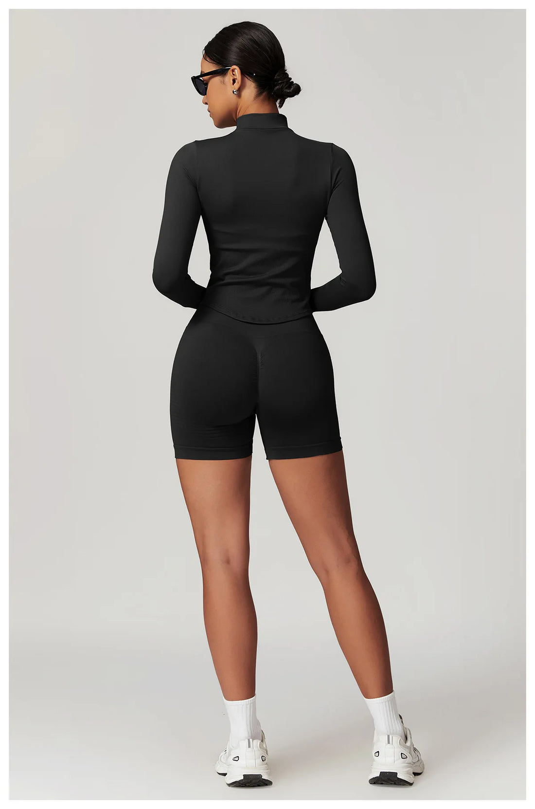 Ribbed Stand Collar Jacket