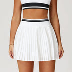 Chic High Waist Pleated Tennis Skort with Pockets
