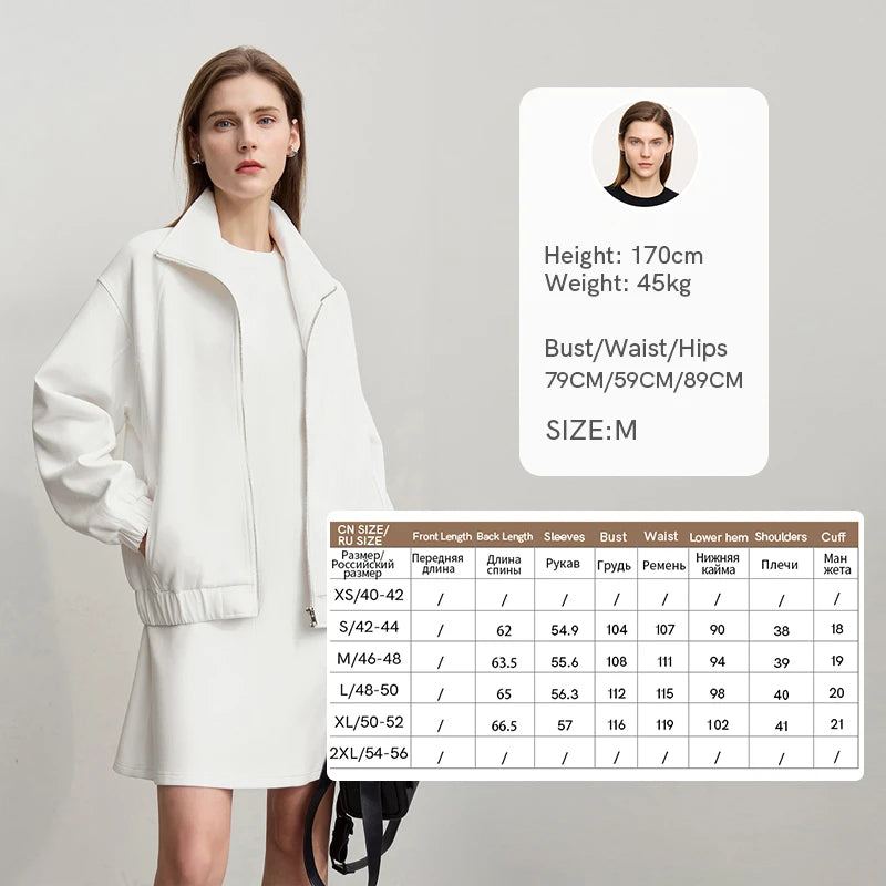 Knit Stand Collar Zip Jacket
