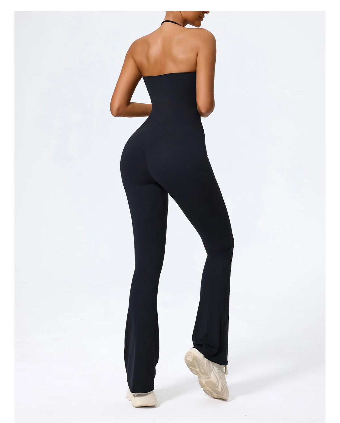 Halter Neck Flare Jumpsuit