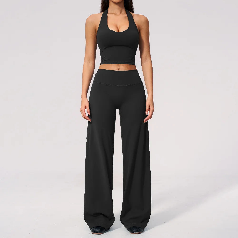 Foldover Two-Piece Yoga Set
