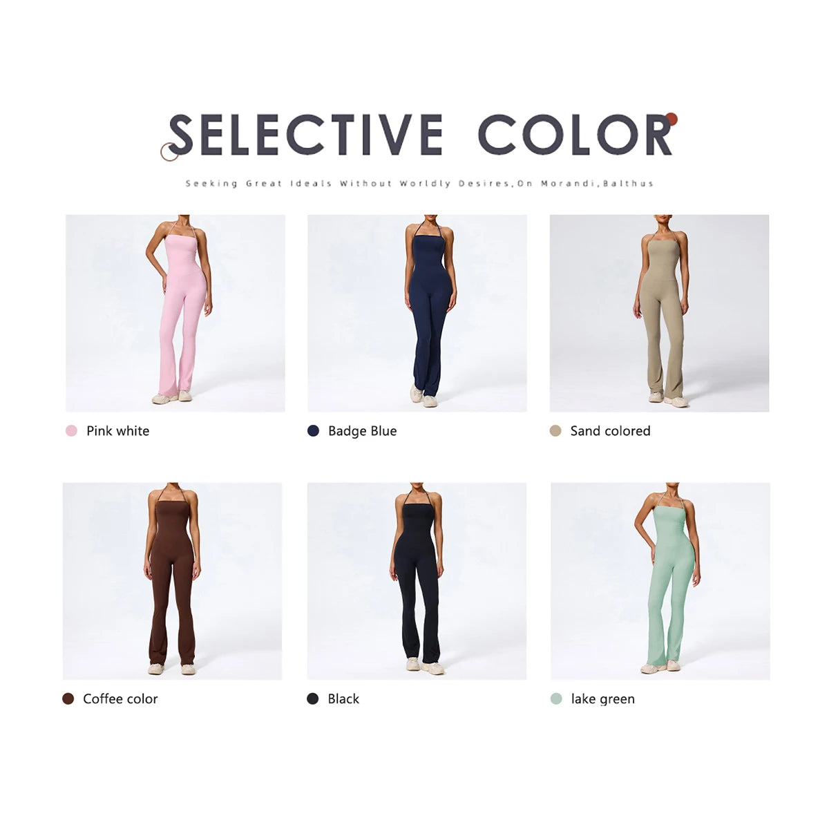 Halter Neck Flare Jumpsuit