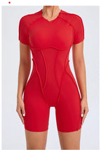 Short Jumpsuit Gym Clothes For Women Sportswear Fitness Overalls Backless Scrunch Booty Yoga Suit Sports Set Outfit