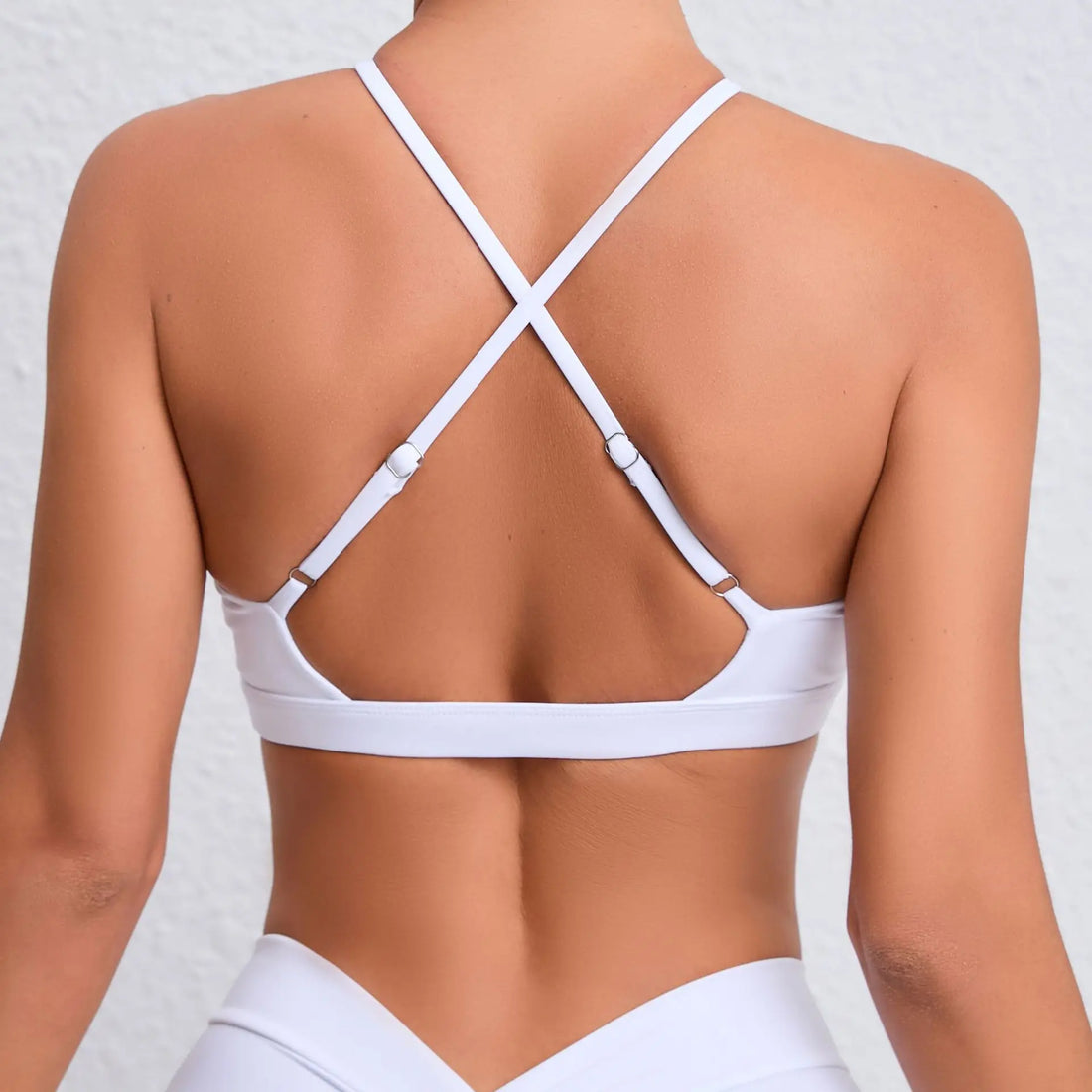 Keyhole Cross Halter Bra