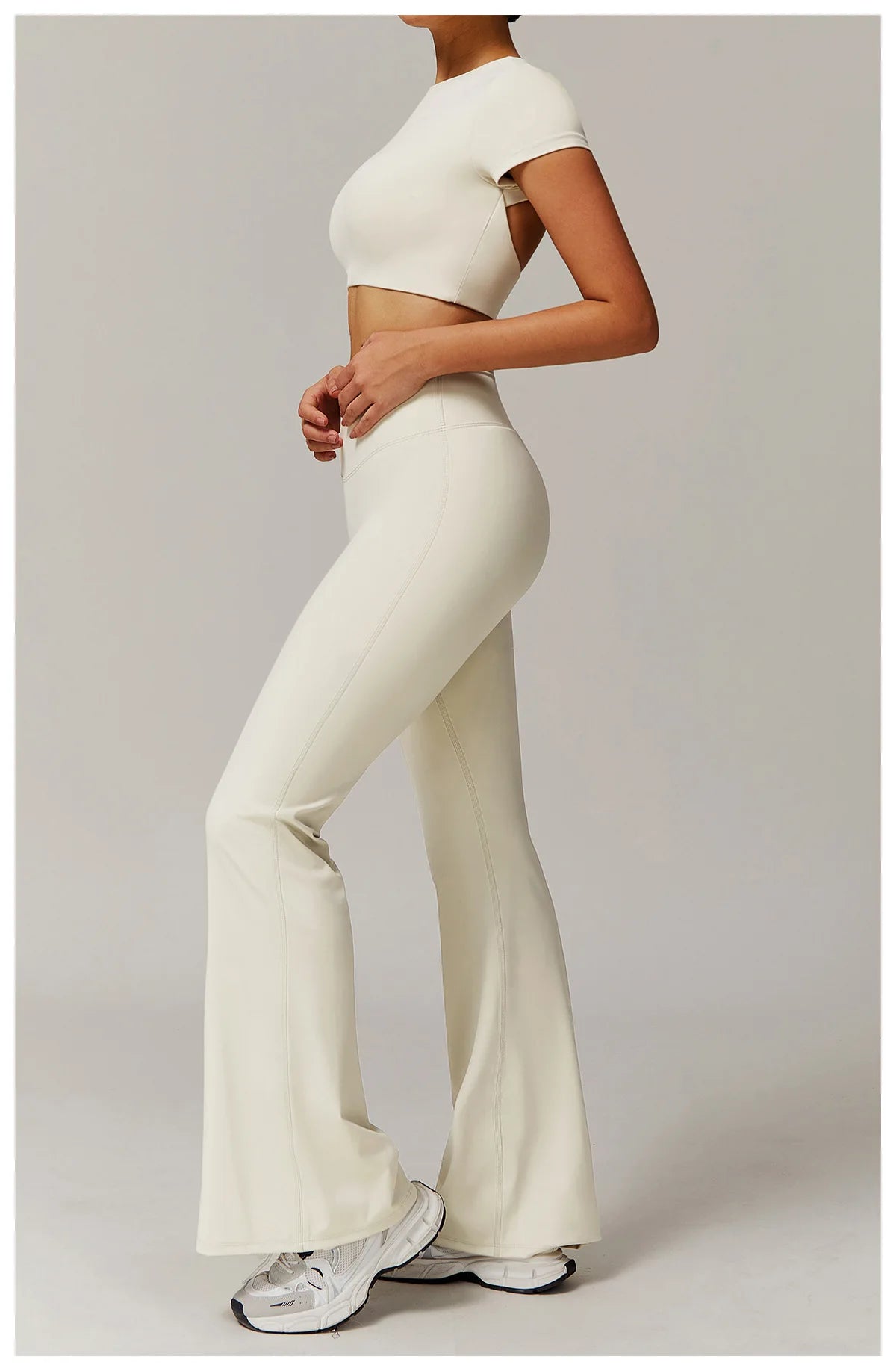 High Waist Wide Leg Pants Leggings Women Tights Fitness Bell-bottoms Yoga Elastic Leggings Push Up Gym Workout Flared Pants