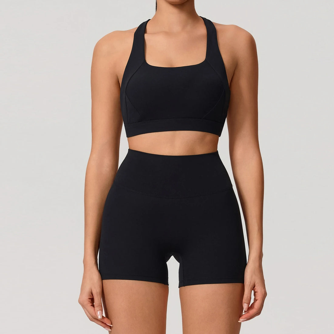 Cross Back Bra & Bottoms Set