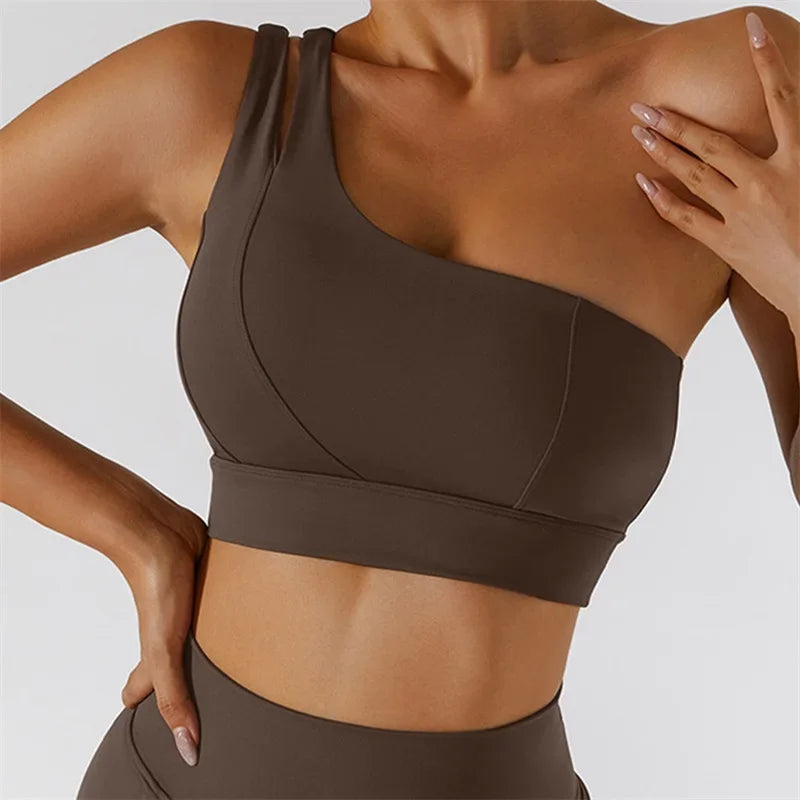 One Shoulder Crop Tank