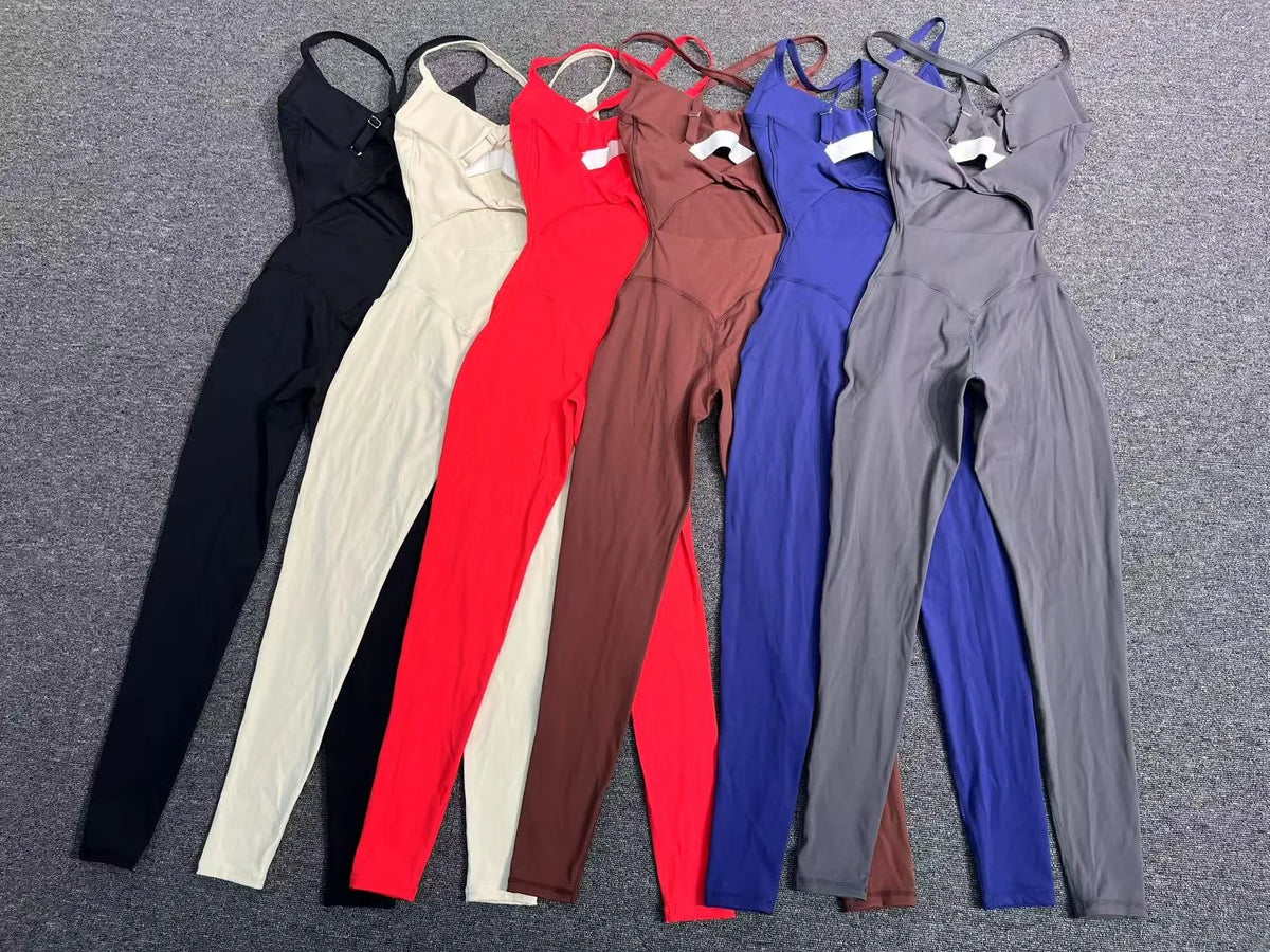 Cross Back Scrunch Jumpsuit