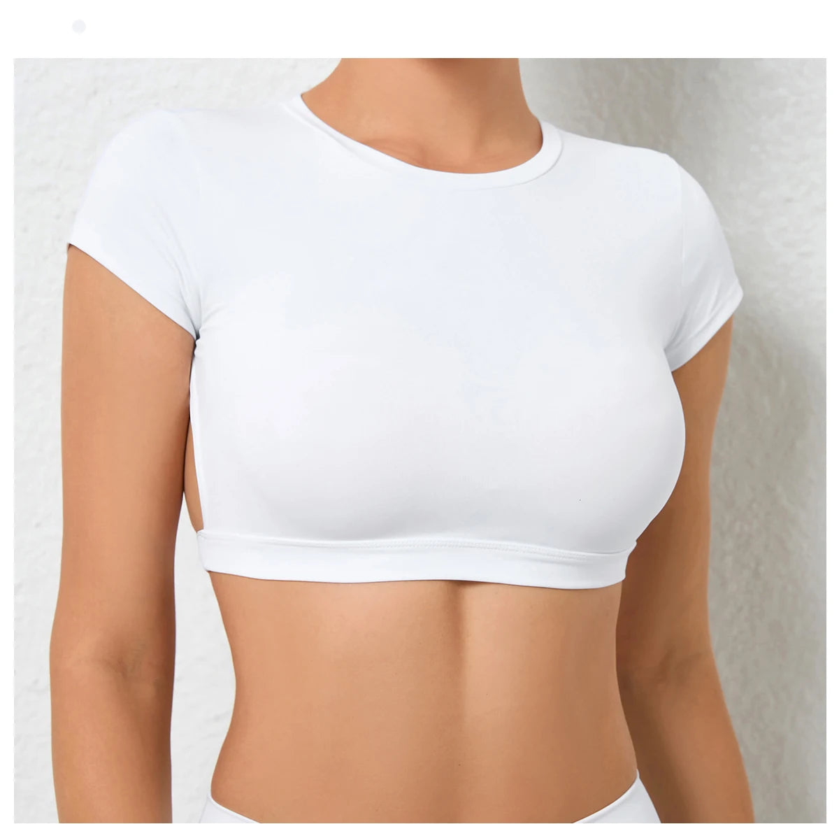 Sports Muscle Back Tee Without Padded Women Backless Sports Shirts Workout Gym Training Yoga T-Shirt Outdoor Open Back Tops