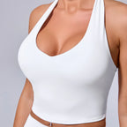 Ladies Sports Bra Sexy Hanging Neck High Support Impact Yoga Underwear Running Fitness Gym Push Up Workout Bra Padded Bralette