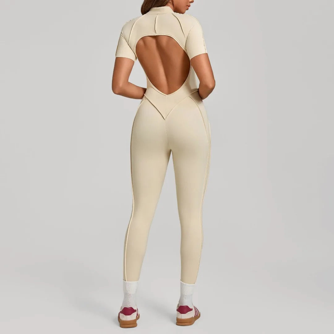 Backless Zip Jumpsuit