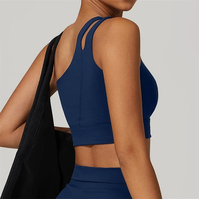 One Shoulder Crop Tank