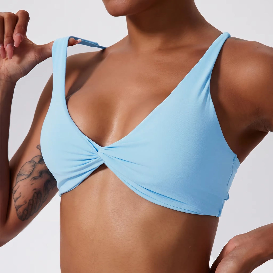 Twist Front Strappy Bra