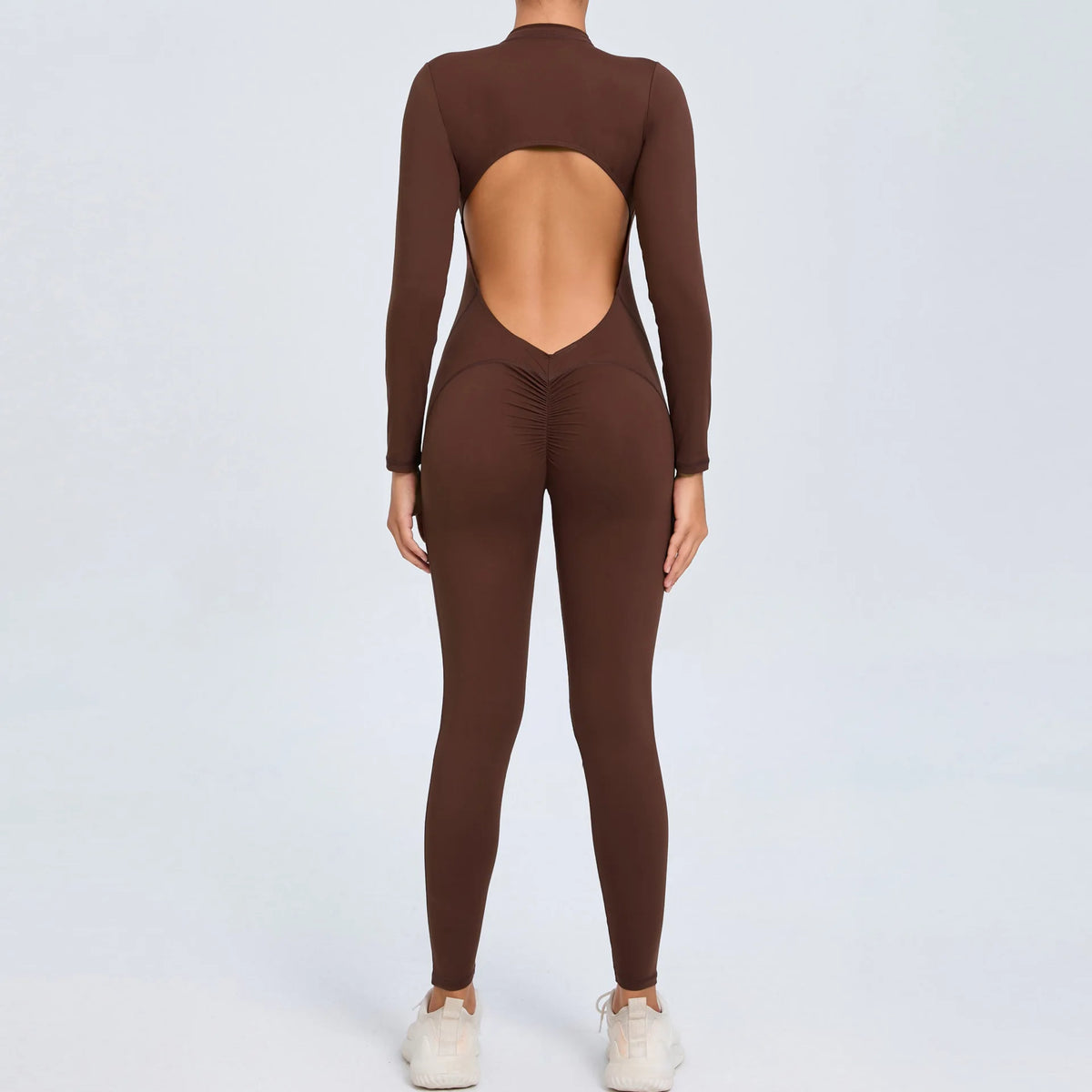 Long Sleeve V-Back Jumpsuit