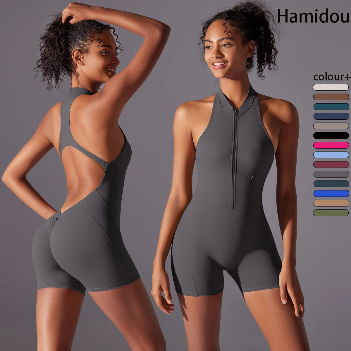 Half Zip Racer Romper