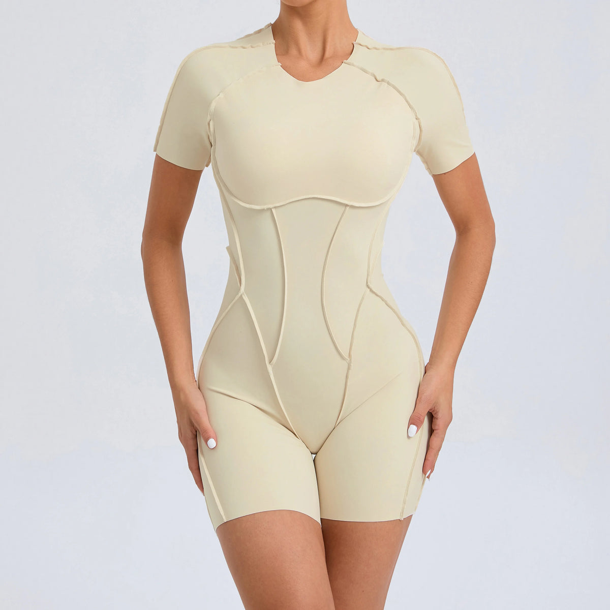 Short Sleeve Scrunch Romper