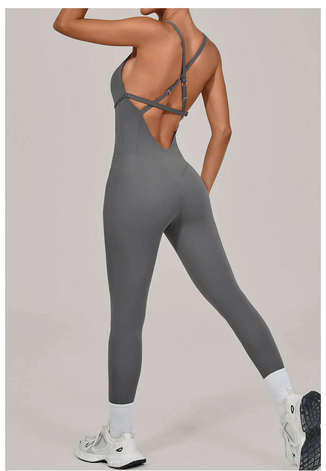 Cross Strap Open Back Jumpsuit