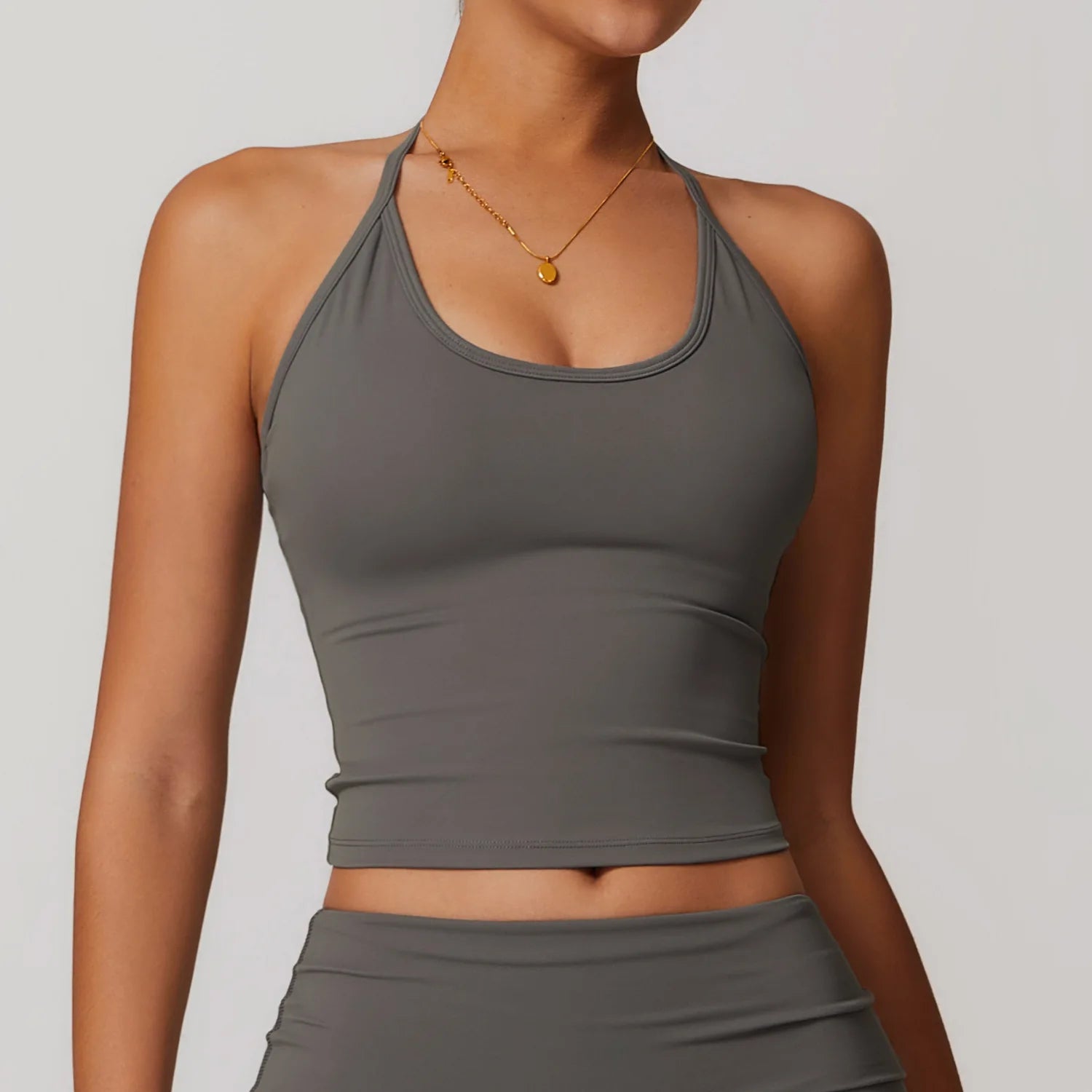 Elegant Halterneck Yoga Top for Women